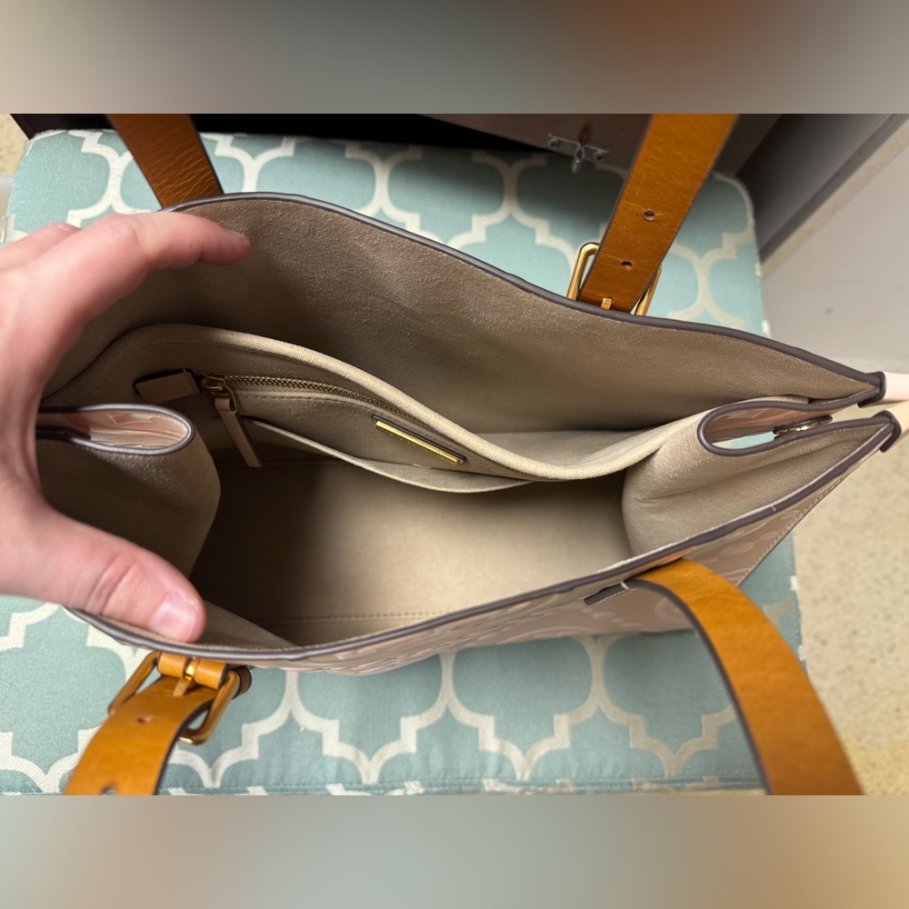 Tory Burch Pink and Tan Tote Bag - Picture 8 of 12